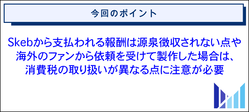 Skebの収入を確定申告する際の注意点 画像