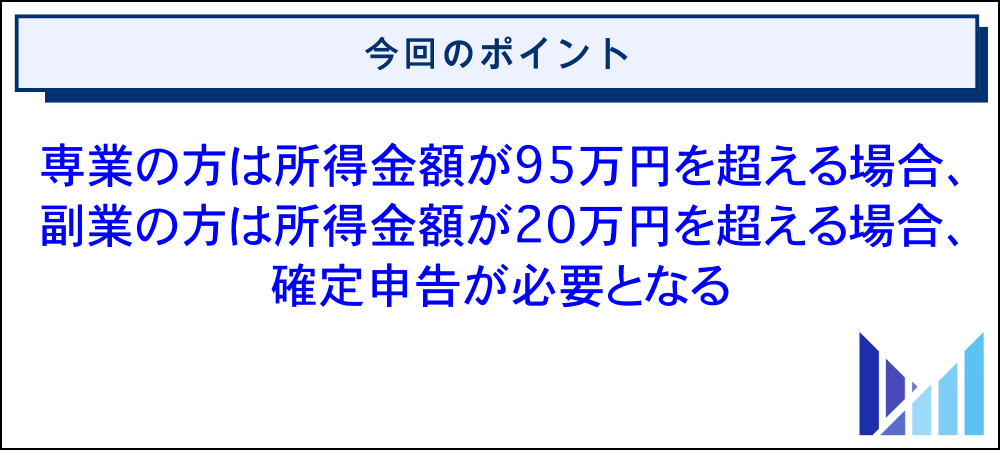 Twitchアフィリエイトで確定申告が必要なケース 画像
