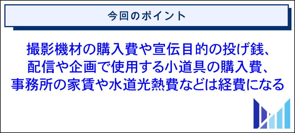 ライバーの確定申告で経費になるもの 画像